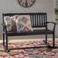 Hearth and Haven Baxter Outdoor Rocking Loveseat in Dark Grey, , large
