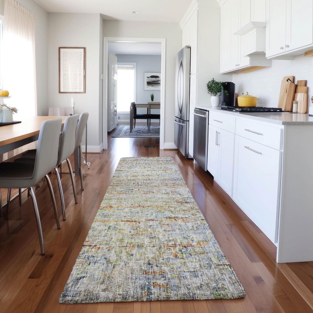 Dalyn Rug Company Boca Putty, Beige, Denim, Paprika and Copper 2&#39;3&quot; x 7&#39;6&quot; Runner, , large