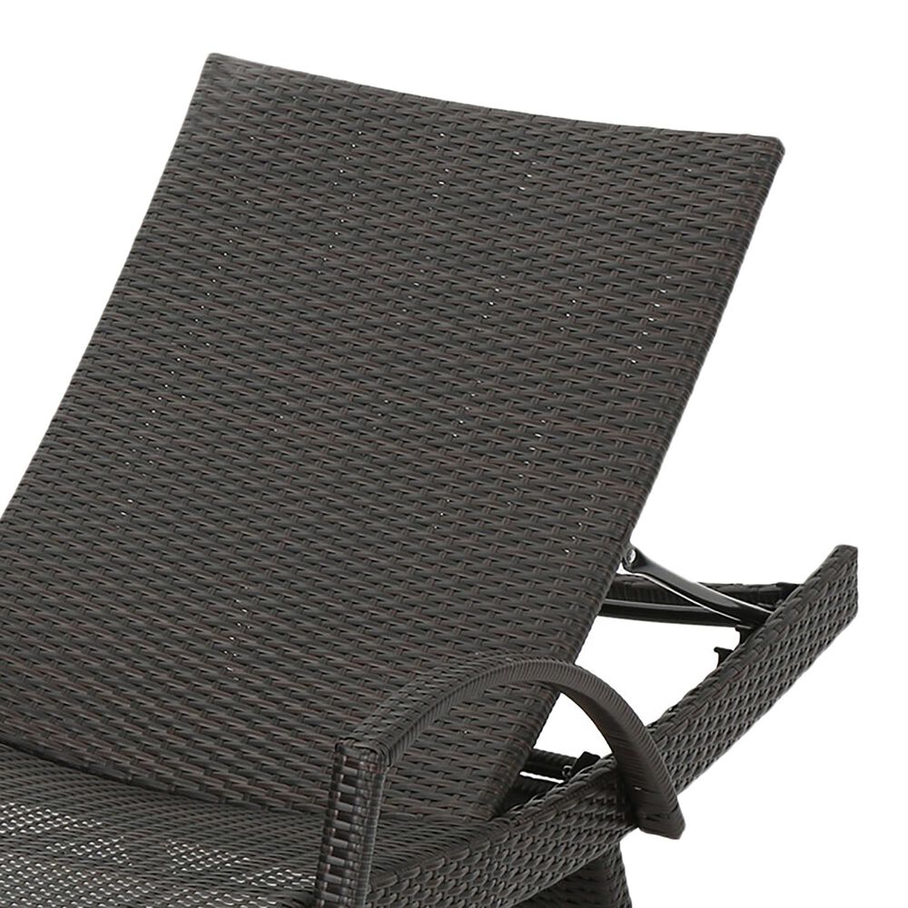 Noble House Salem Patio Chaise Lounge in Multi-Brown &#40;Set of 2&#41;, , large