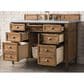 James Martin Vanities Brittany 48" Single Bathroom Vanity in Saddle Brown with 3 cm Eternal Jasmine Pearl Quartz Top and Rectangular Sink, , large