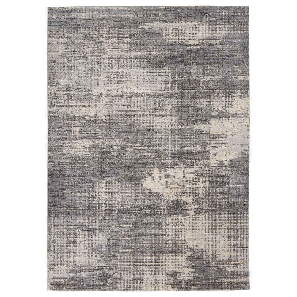 Nourison Rush CK953 4" x 6" Grey and Beige Area Rug, , large