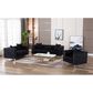 HOMLUX 86"W Velvet Sofa with Button Tufting, Nailhead Trim & Chrome Legs in Black, , large