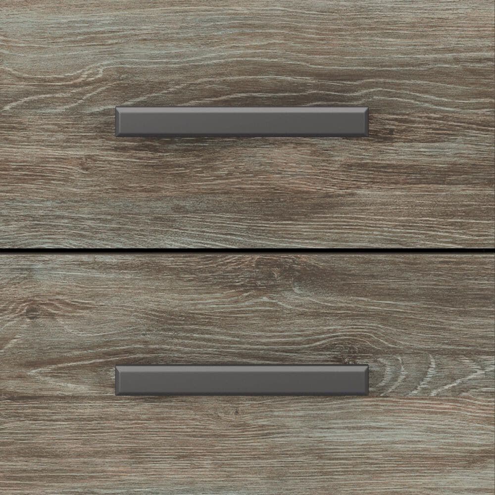 Ashley Broachmyn 2 Drawer Nightstand in Rustic Gray and Matte Black, , large
