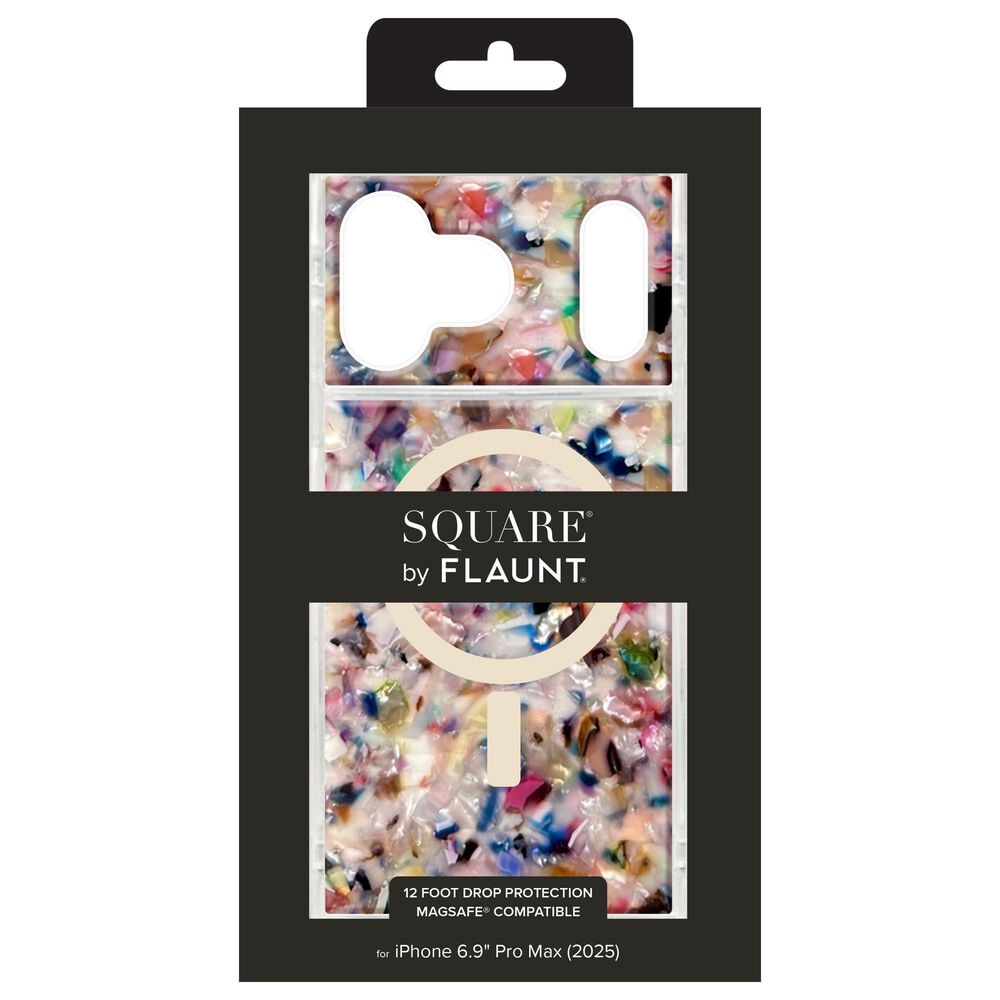 Case-Mate Square MagSafe Case for iPhone 17 Pro Max in Rainbow Confetti Tortoise Shell, , large