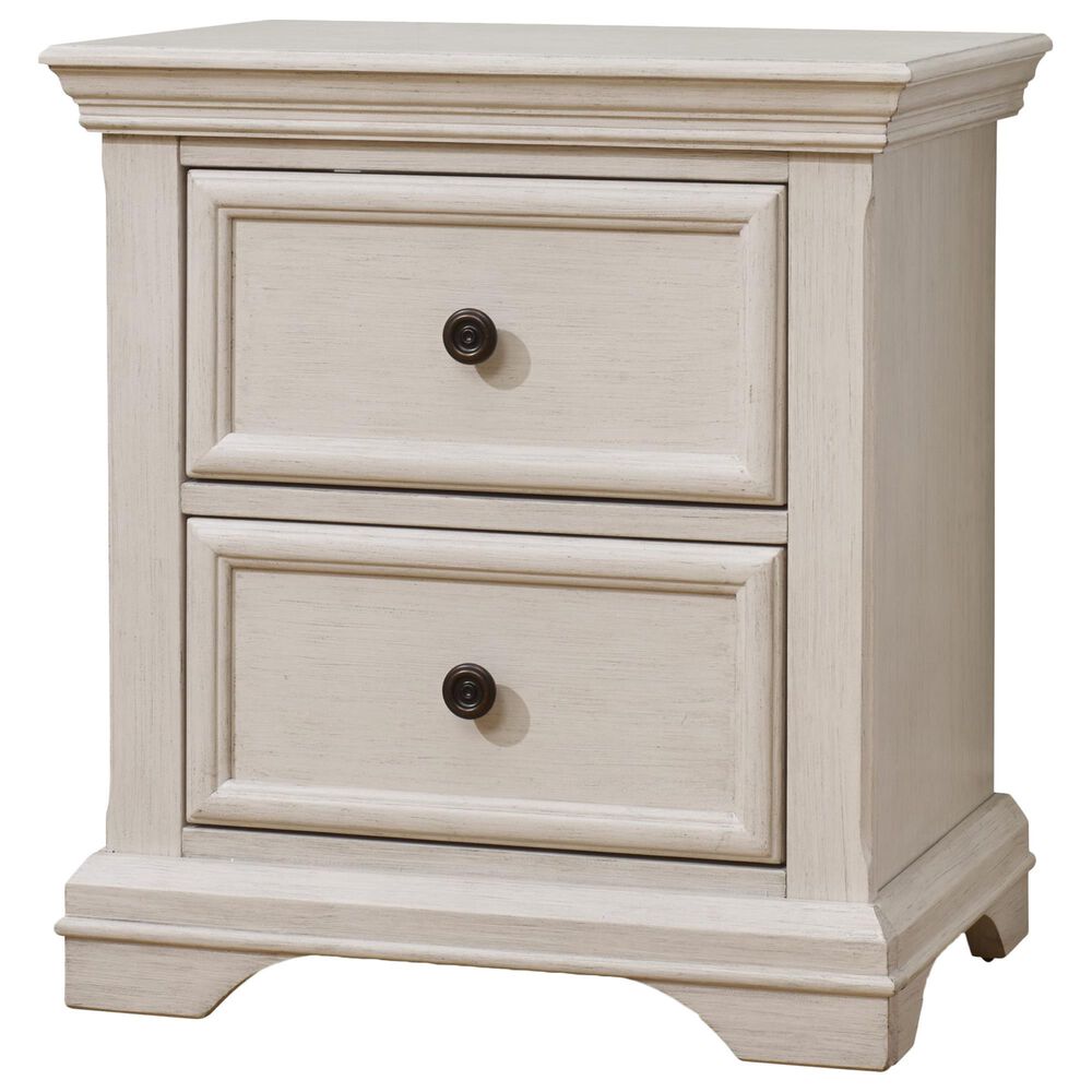 Sorelle Portofino 2-Drawer Nightstand in Brushed Ivory, , large