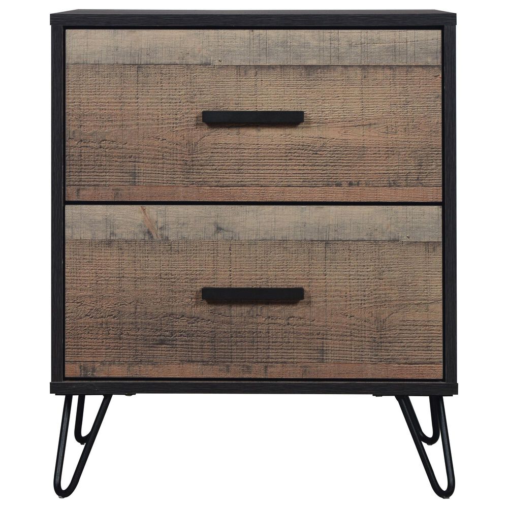 New Heritage Design Elk River 4-Piece Queen Bedroom Set in Rustic Brown and Black, , large