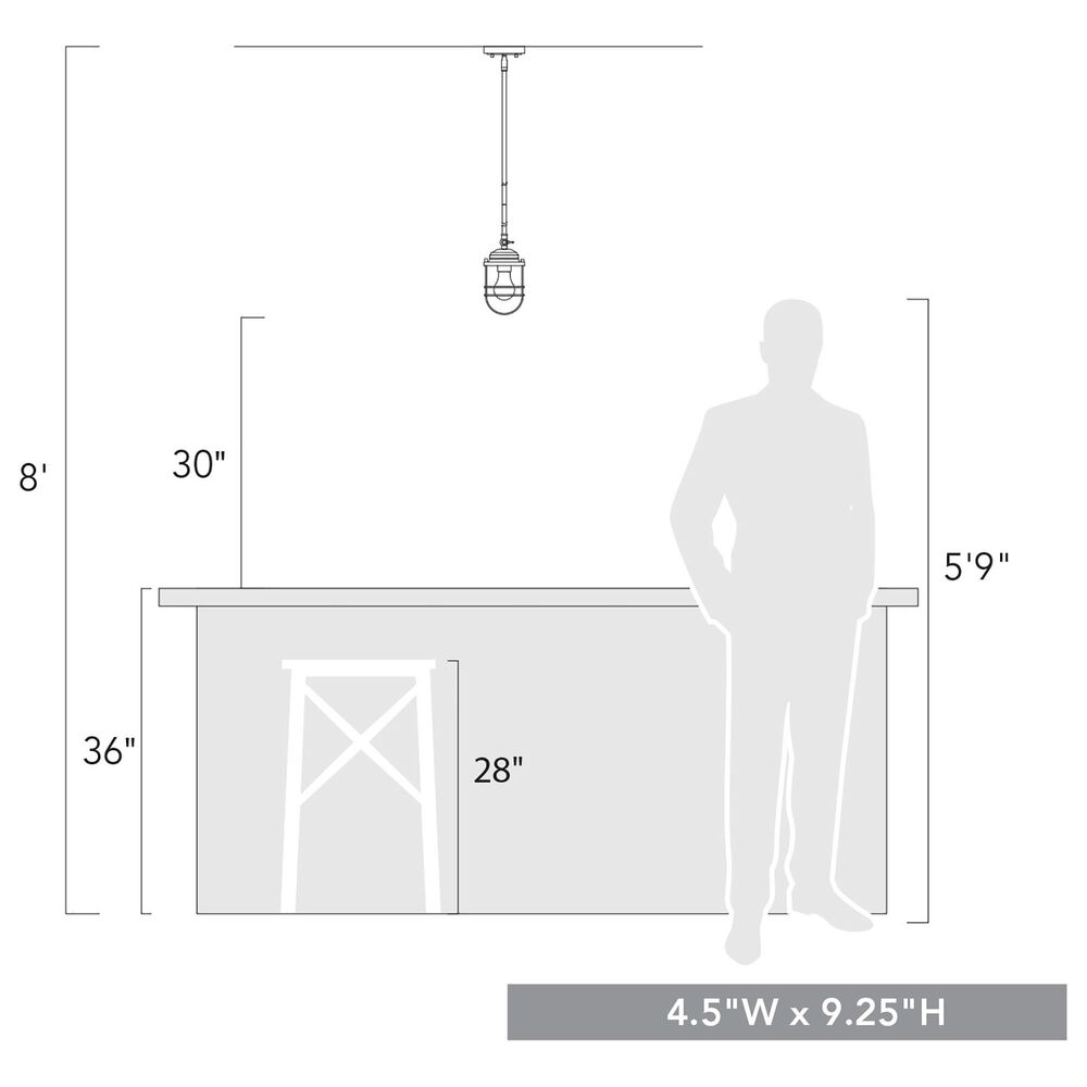 Golden Lighting Seaport Hanging Mini Pendant in Matte Black, , large