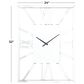 Maple and Jade Glam Wall Clock in Silver, , large