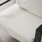 Hearth and Haven Velvet Lounge Arm Chair with Gold Metal Legs in White, , large