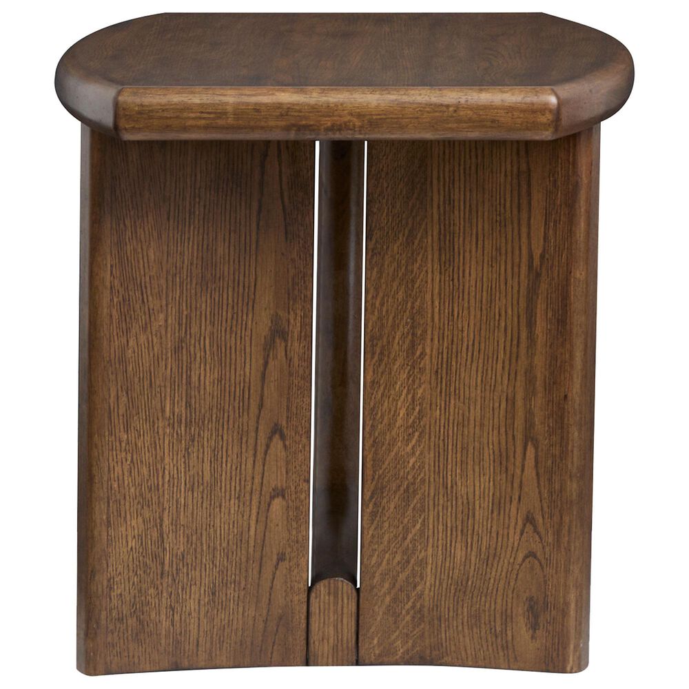 Nicolette Home Phoebe Rectangular End Table in Sienna Brown, , large