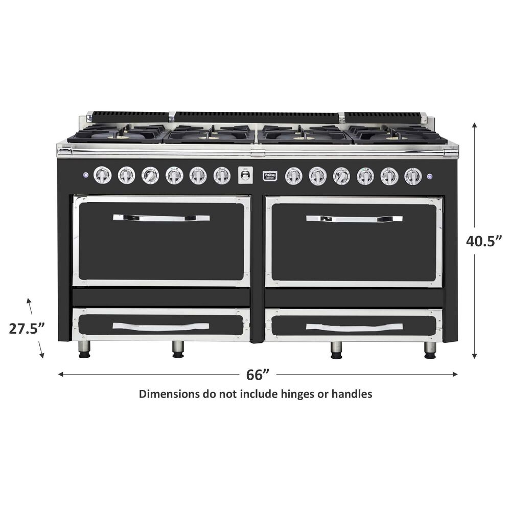 Viking Range 7.6 Cu. Ft. Freestanding Dual Fuel Range with Convection in Cast Black, , large