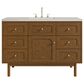 James Martin Laurent 48" Single Bathroom Vanity in Honey Oak with 3 cm Siberian Silestone Top and Rectangular Sink, , large