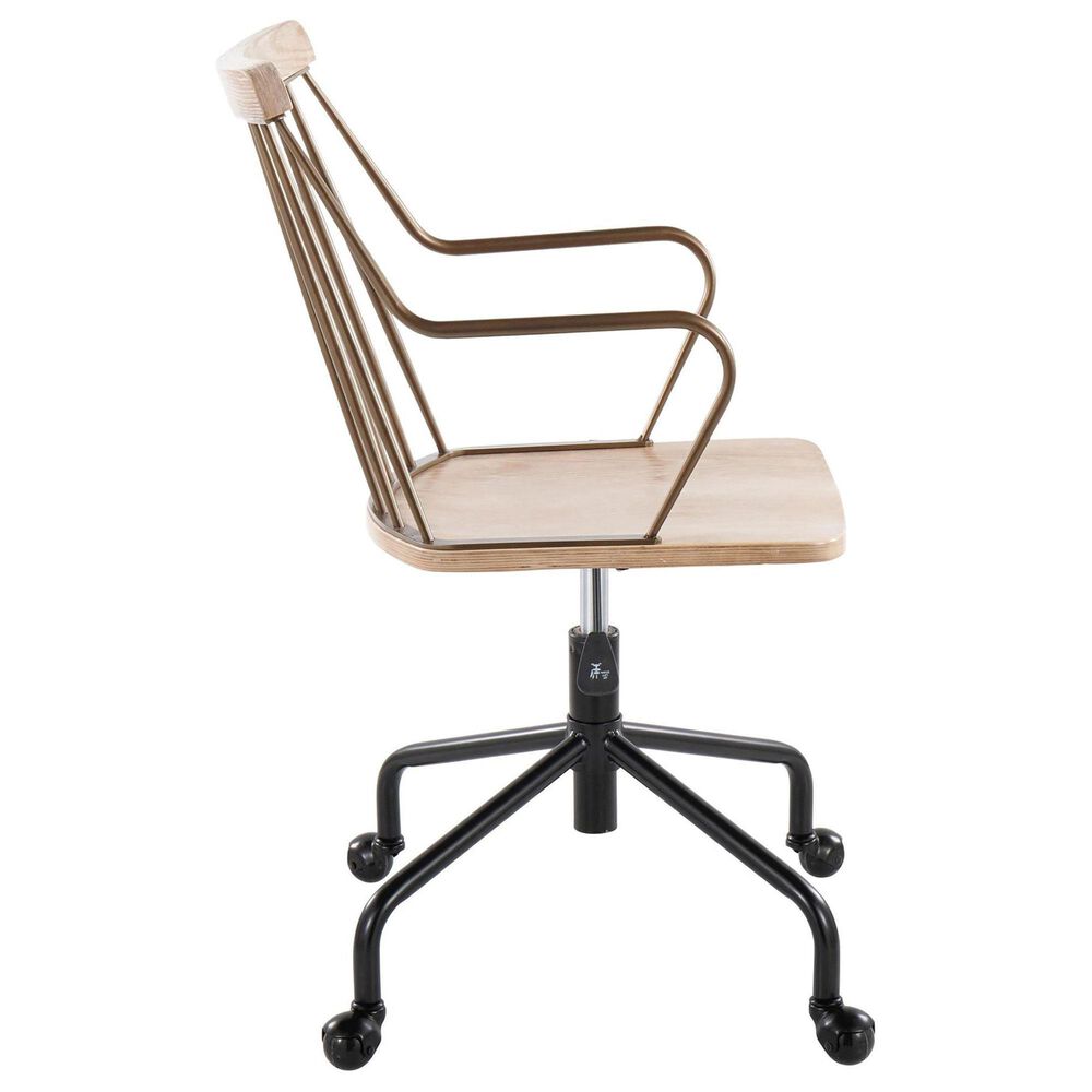 Lumisource Preston Office Chair in Black, Antique Copper and Whitewashed, , large