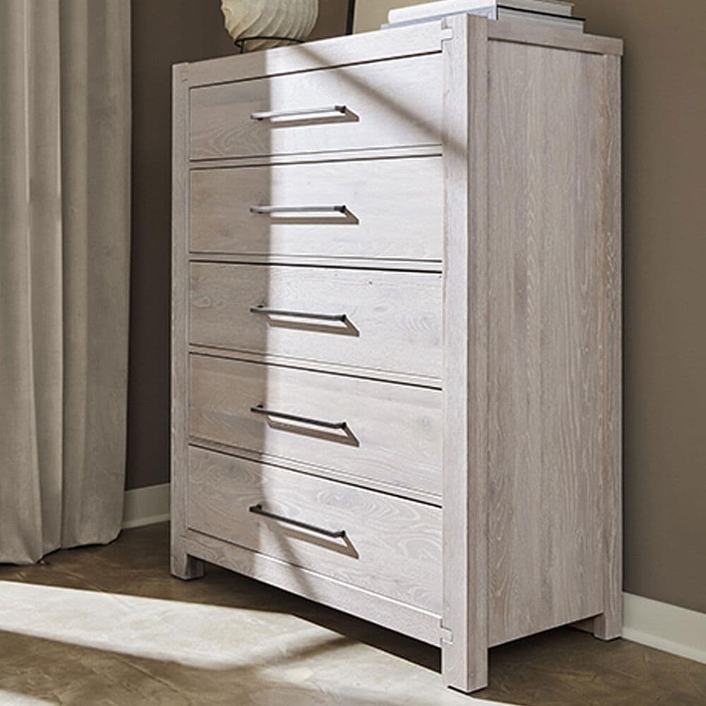 Viceray Collections Joinery 5-Drawer Chest in Washed White Oak, , large