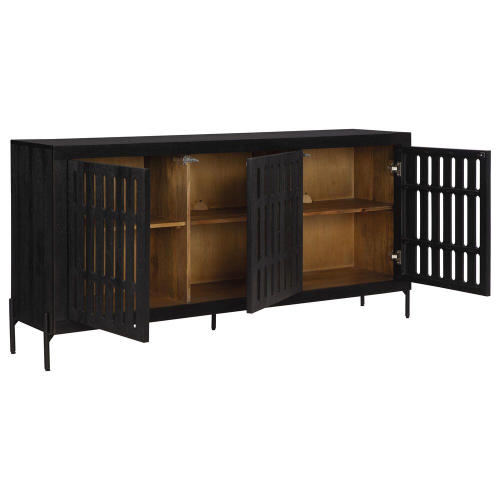 Ashley Vallisburg Accent Cabinet in Black and Natural, , large