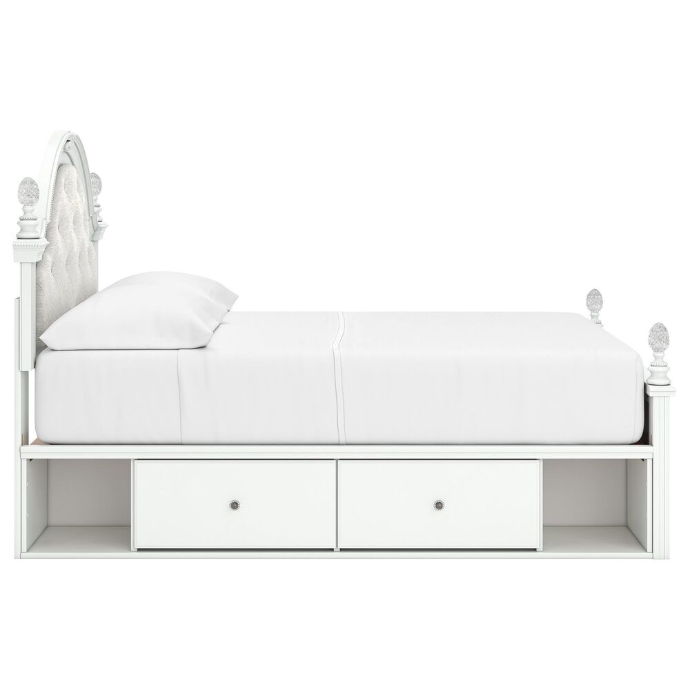 Ashley Kozlani 4-Piece Full Panel Storage Bedroom Set in Matte White, , large