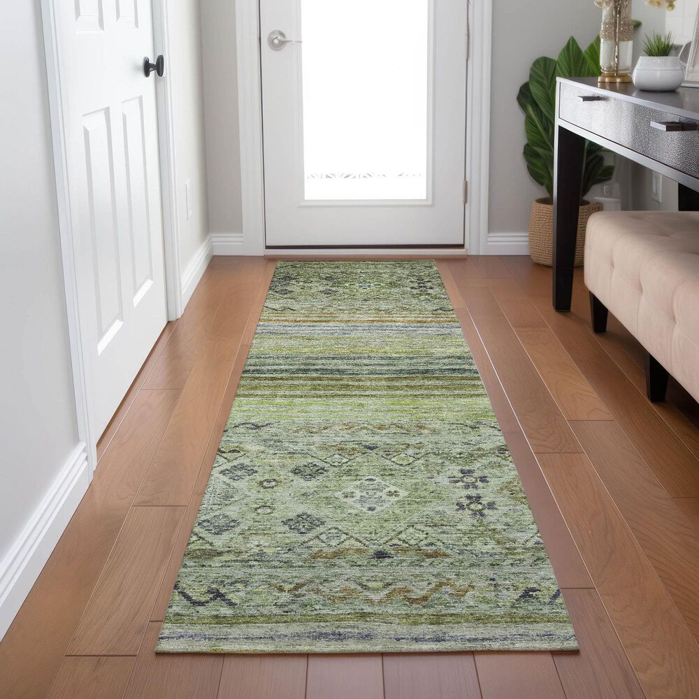 Dalyn Rug Company Karaj KJ4 2&#39;3&quot; x 7&#39;6&quot; Aloe Indoor/Outdoor Runner, , large