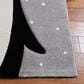 Safavieh Carousel 2"3" x 6" Light Grey and Black Kids Runner, , large