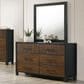 Crown Mark Nemy 6 Drawer Dresser and Mirror in Brown, , large
