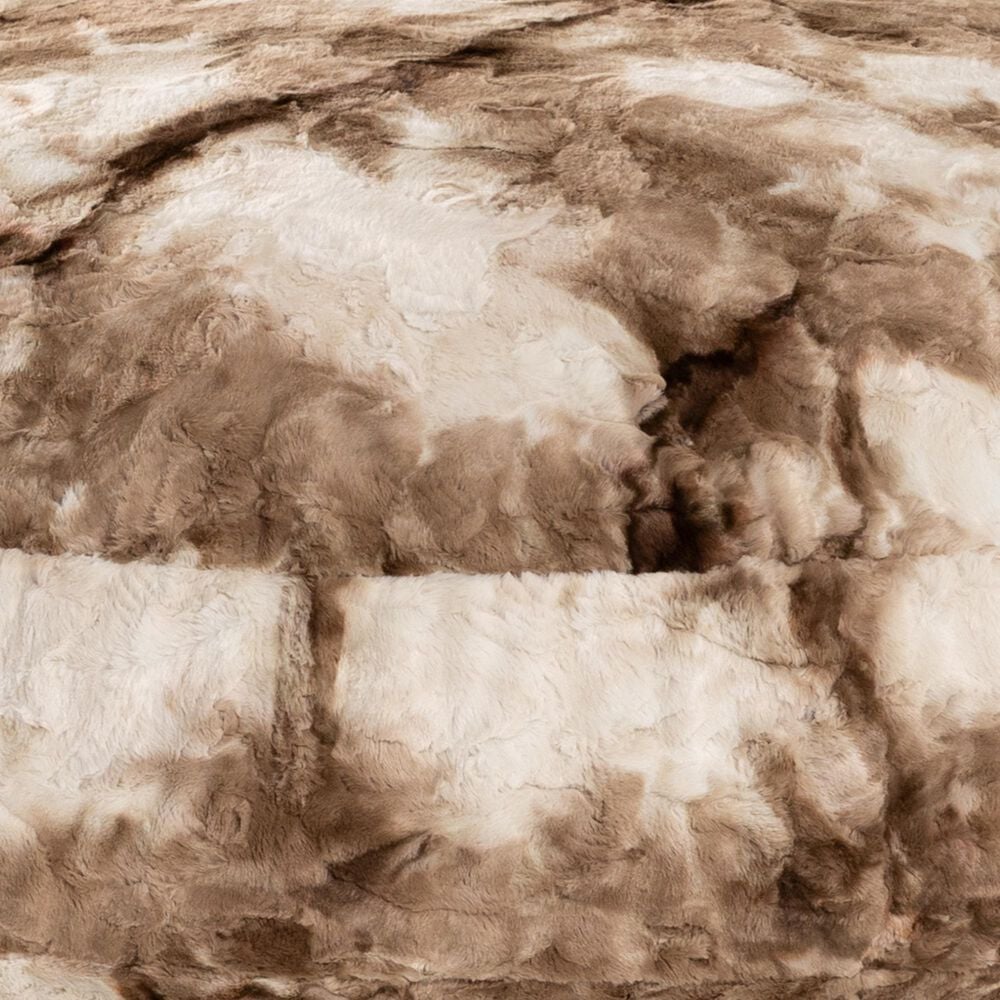 Jaxx Lil' Cuddler Cocoon Jr Kids Faux Fur Bean Bag Lounger in Tie-Dye Coca Mocha, , large