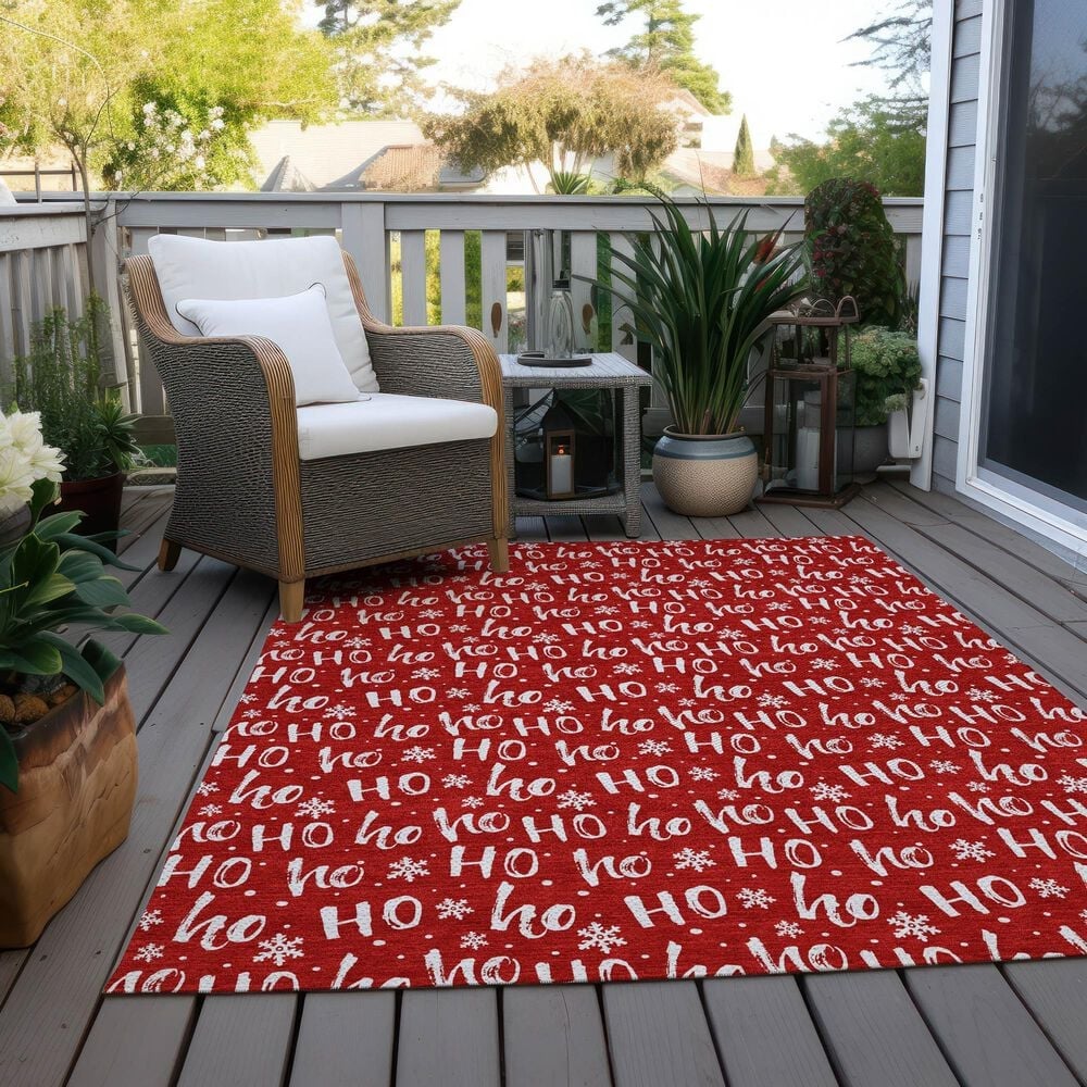 Dalyn Rug Company Wonderland WN22 3&#39; x 5&#39; Red Indoor/Outdoor Area Rug, , large
