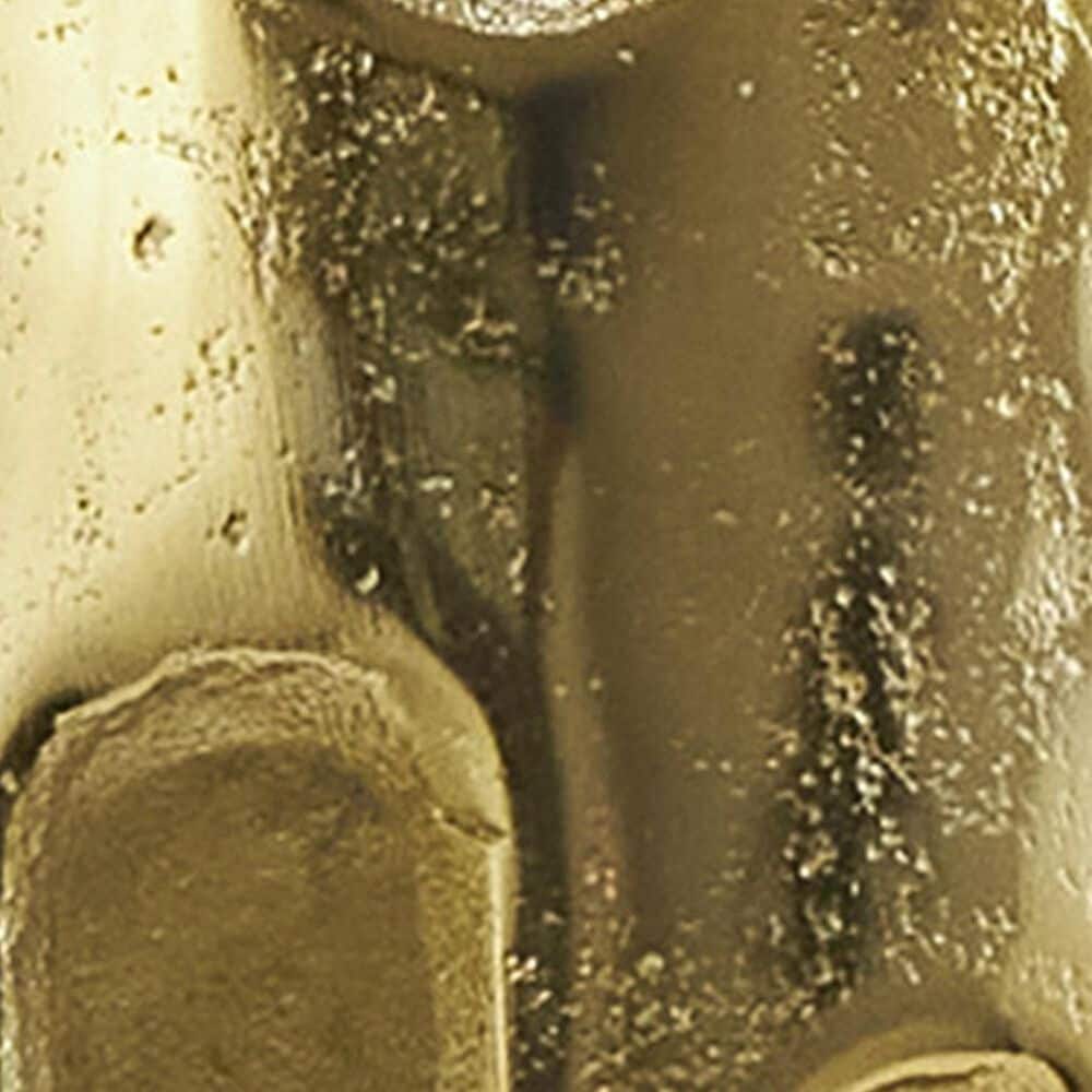 Maple and Jade 8.5&quot; Abstract Drip Decorative Vase with Melting Designed Body in Satin Gold, , large
