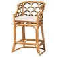 Baxton Studio Veneto Bar Stool in Light Honey and Dark Brown, , large