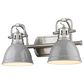 Golden Lighting Duncan 2-Light Bath Vanity in Pewter and Glossy Gray, , large