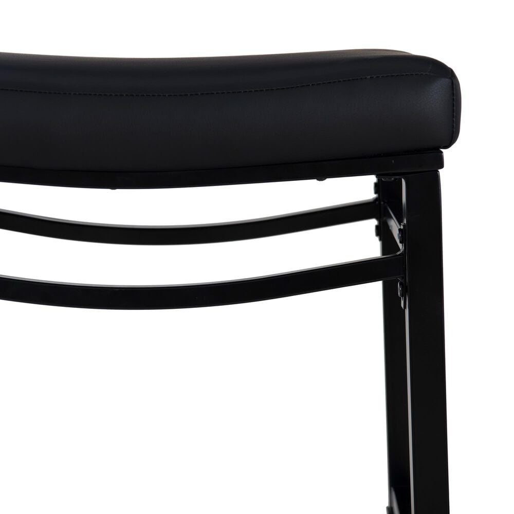 Linon Home Decor Betty 3-Piece Faux Marble Pub Set in Black and White, , large