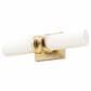 Hunter Lenlock 16" 2-Light Vanity with Cased White Shade in Alturas Gold, , large