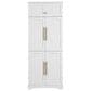 HOMLUX HOMLUX 78.2" Tall Farmhouse Kitchen Pantry Cabinet with 8 Door Shelves, Storage Cabinet with 4 Adjustable Shelves, Hidden Drawer, Wine Rack, Versatile Cupboard for Kitchen, Dining & Bathroom, Retro White, , large