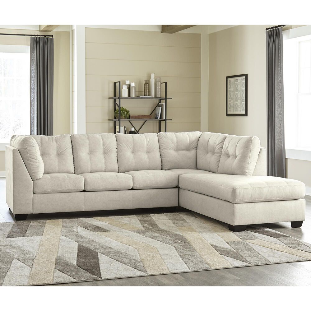Ashley Falkirk 2-Piece Right Facing Sectional with Chaise in Parchment, , large