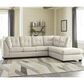 Ashley Falkirk 2-Piece Right Facing Sectional with Chaise in Parchment, , large
