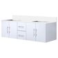 Lexora Home Geneva 60" Double Bathroom Vanity in Glossy White with 2 cm White Cultured Marble Top and Rectangular Sinks, , large