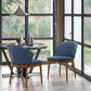 Blue River Arcadia and Juno 5-Piece 48" Dining Set with Blue Cushion in Walnut, , large