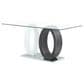 Global Furniture USA Table and 4 Chairs in Brown, White, Clear and Chrome, , large