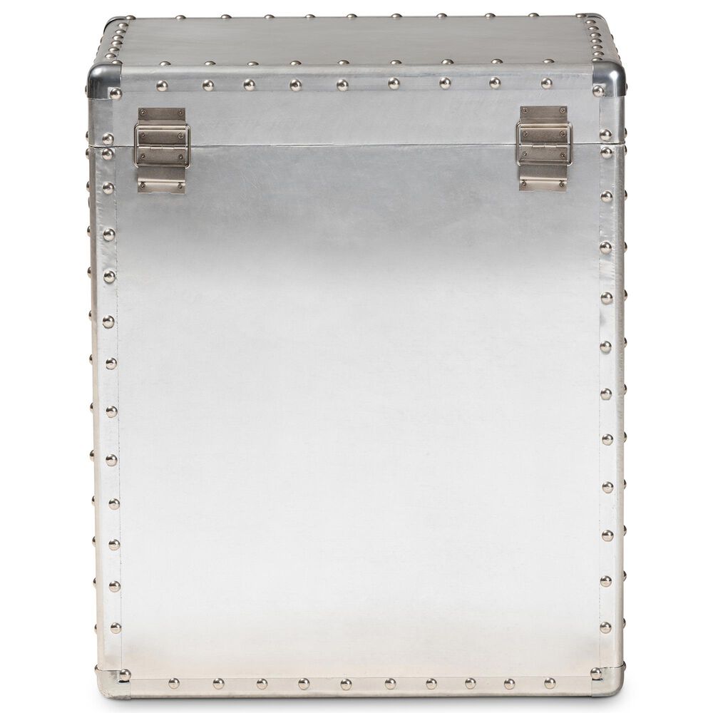 Baxton Studio Serge 2-Drawer Accent Storage Chest in Silver, , large