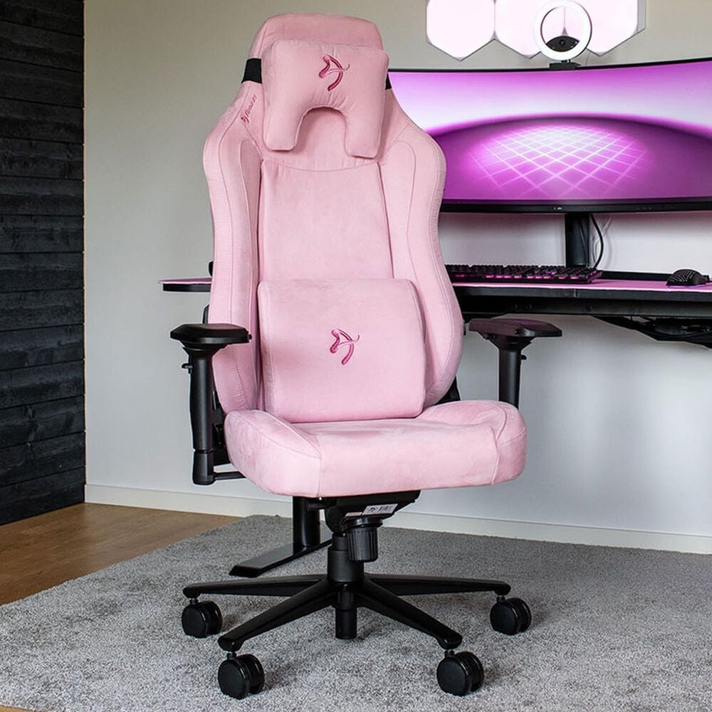 Arozzi Vernazza Soft Gaming Chair in Pink, , large
