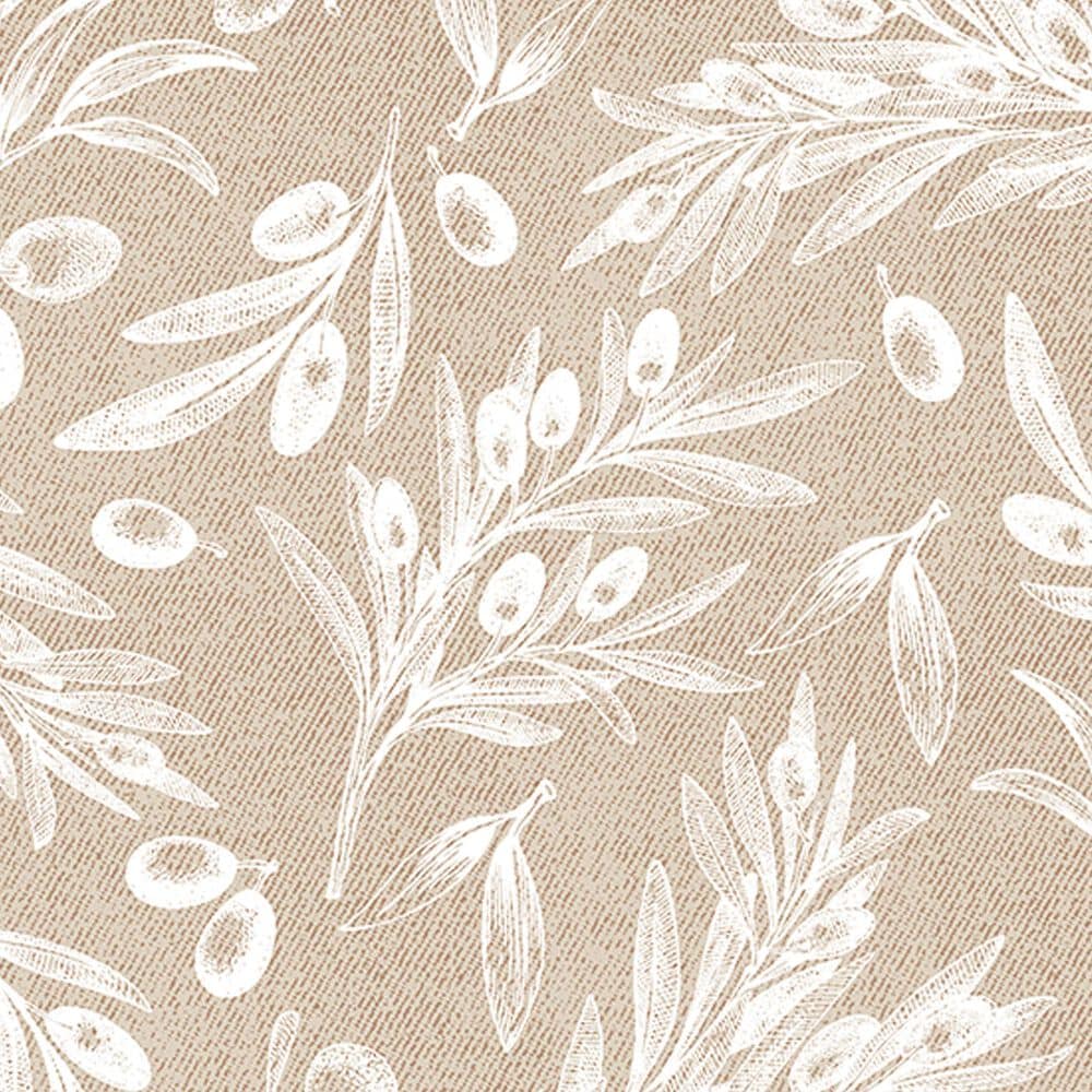 Davanti Novotela Round Placemat with Olives Print in Olive Beige, , large