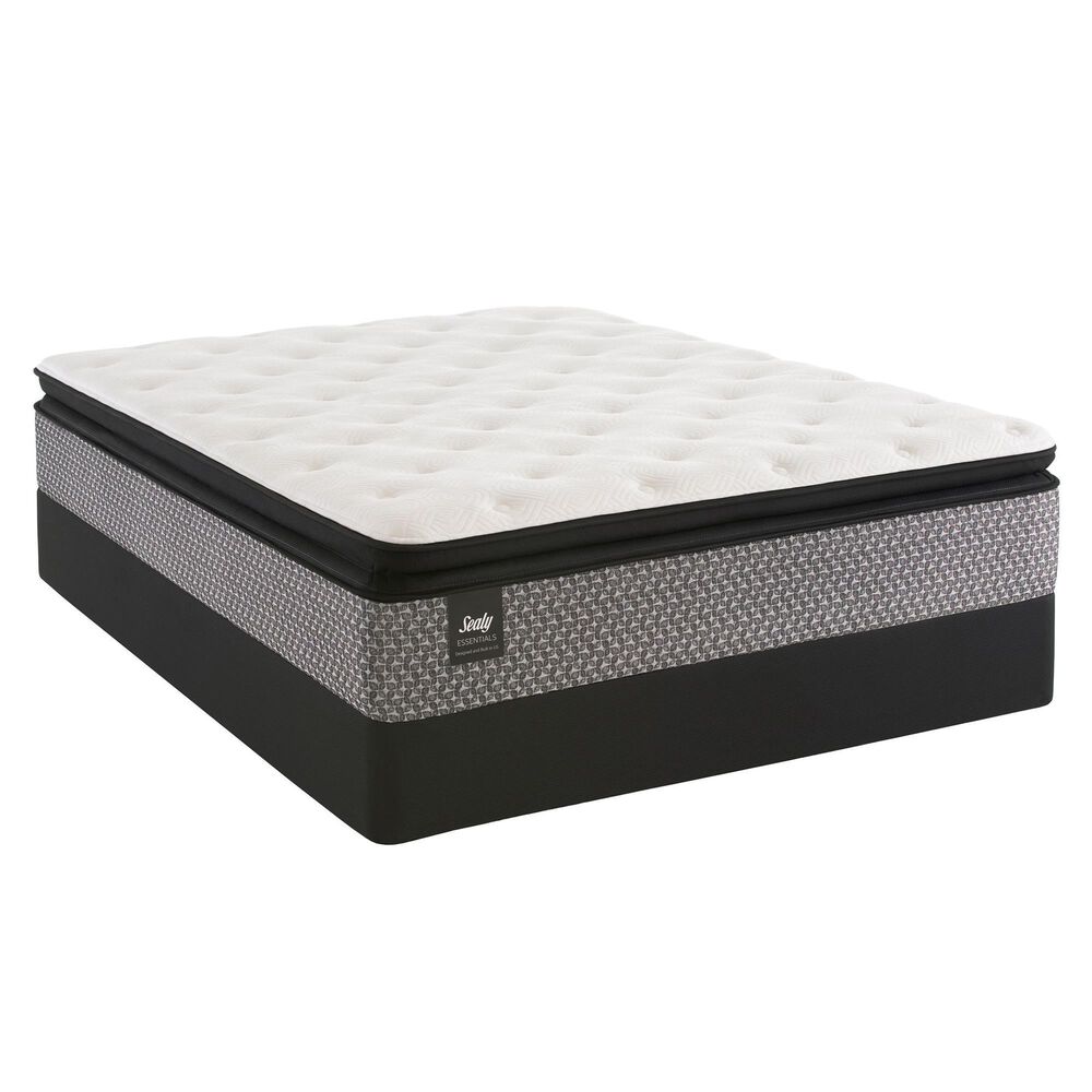 Sealy Response Essentials Fritz Plush Pillow Top Twin Mattress with Low Profile Box Spring, , large