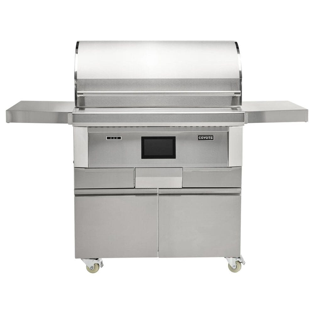 Coyote Outdoor 36&quot; Gen3 Freestanding Pellet Grill with Cart in Stainless Steel, , large