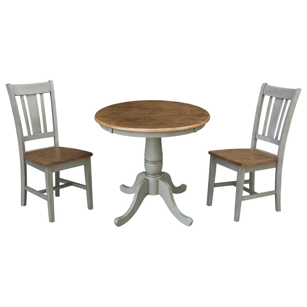 International Concepts San Remo 3-Piece Dining Set in Hickory/Stone, , large