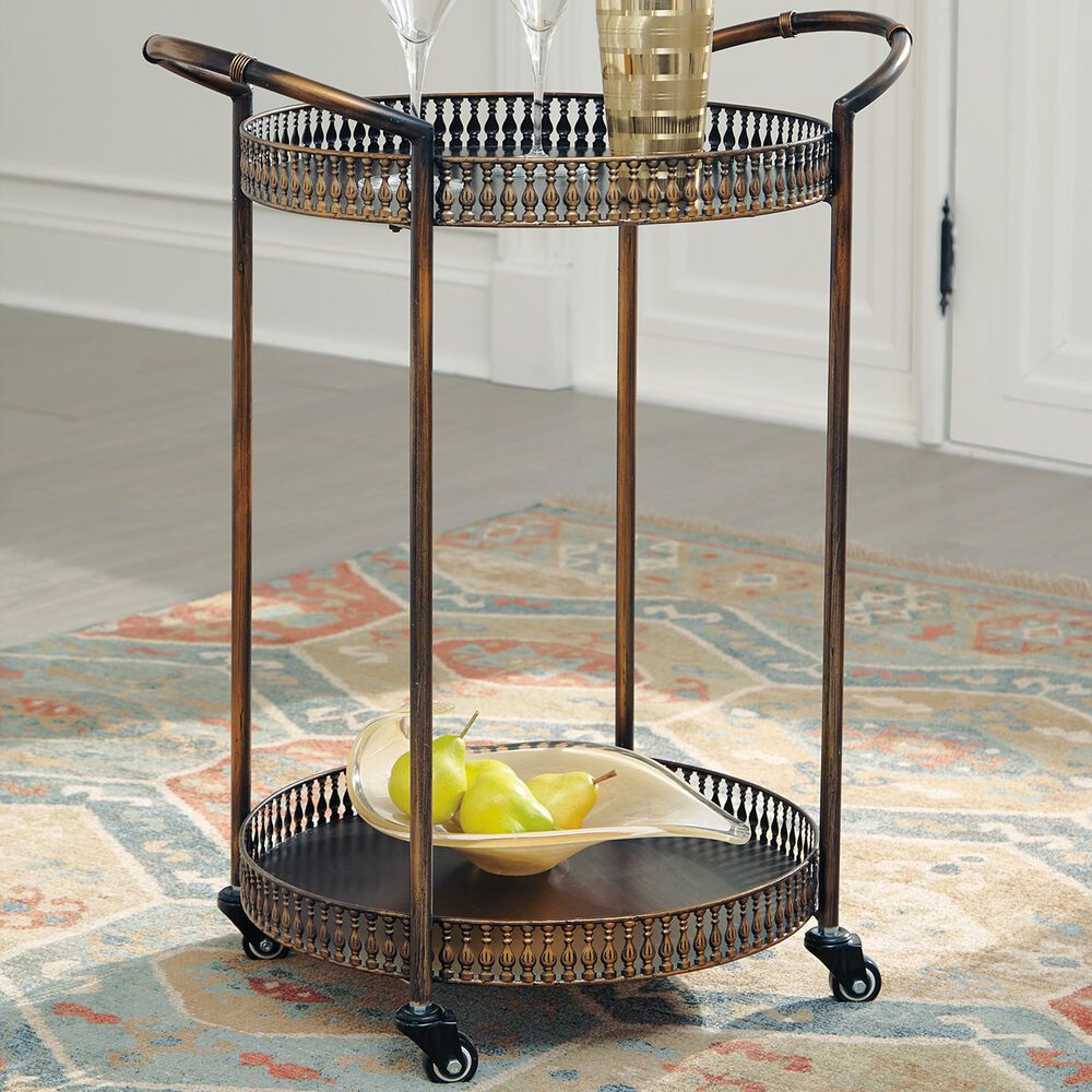 Signature Design by Ashley Clarkburn Bar Cart in Bronze, , large