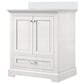 Lexora Home Dukes 30" Single Bathroom Vanity in White with 2 cm White Cultured Marble Top and Rectangular Sink, , large