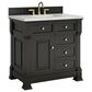 James Martin Vanities Brookfield 36" Single Bathroom Vanity in Black Onyx with 3 cm Ethereal Noctis Quartz Top and Rectangular Sink, , large