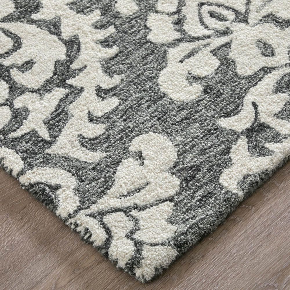 Feizy Belfort Charcoal 5&#39; x 8&#39; Area Rug, , large