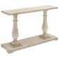 Uma Enterprises Farmhouse Pedestal Console Table in White, , large
