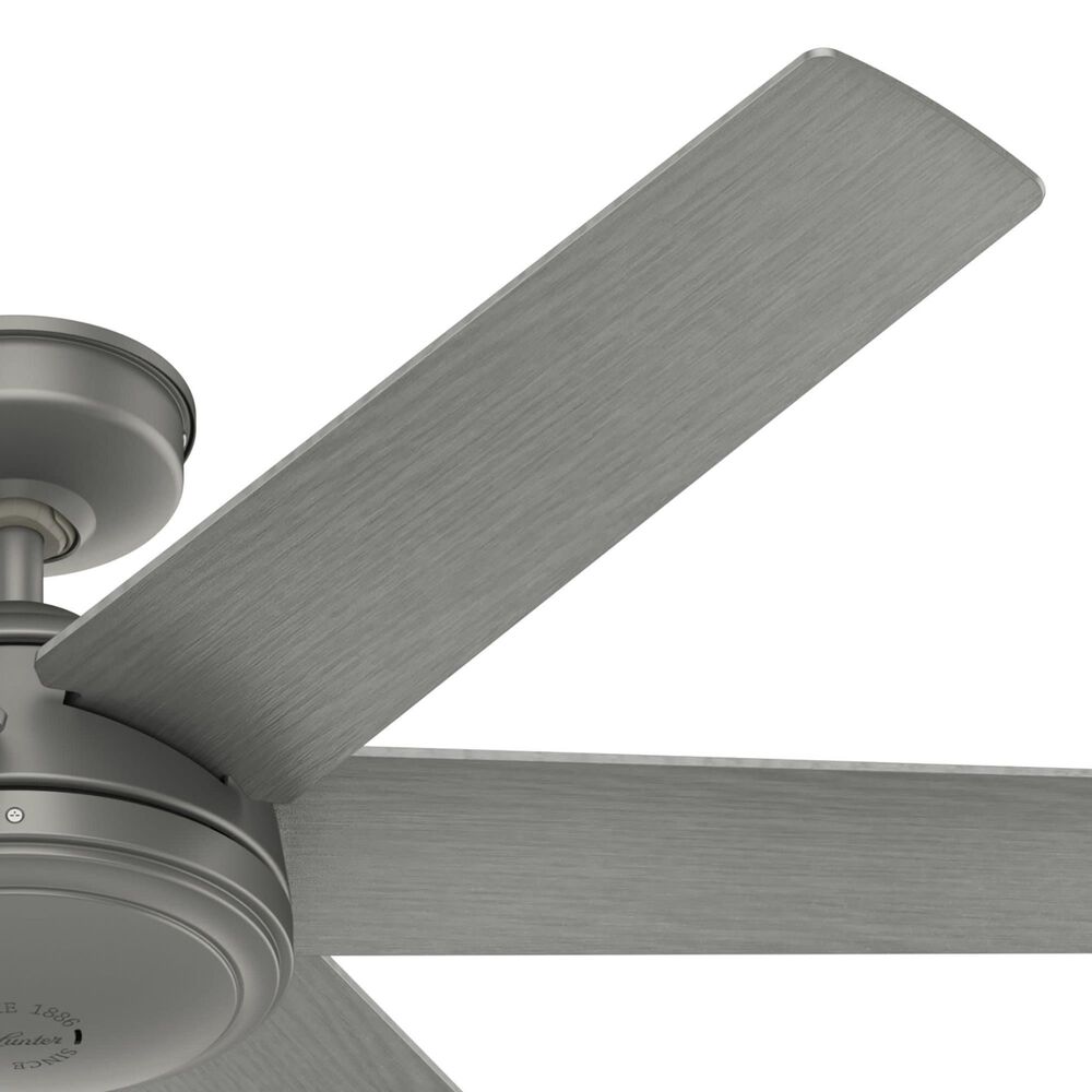 Hunter Jetty 52&quot; Outdoor Ceiling Fan in Matte Silver, , large