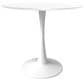 Leisuremod Bristol 27" Round Dining Table with MDF Top in White - Table Only, , large