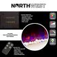 Timberlake Northwest 54" Fire Ice Wall Mount Electric Fireplace in Stainless Steel, , large